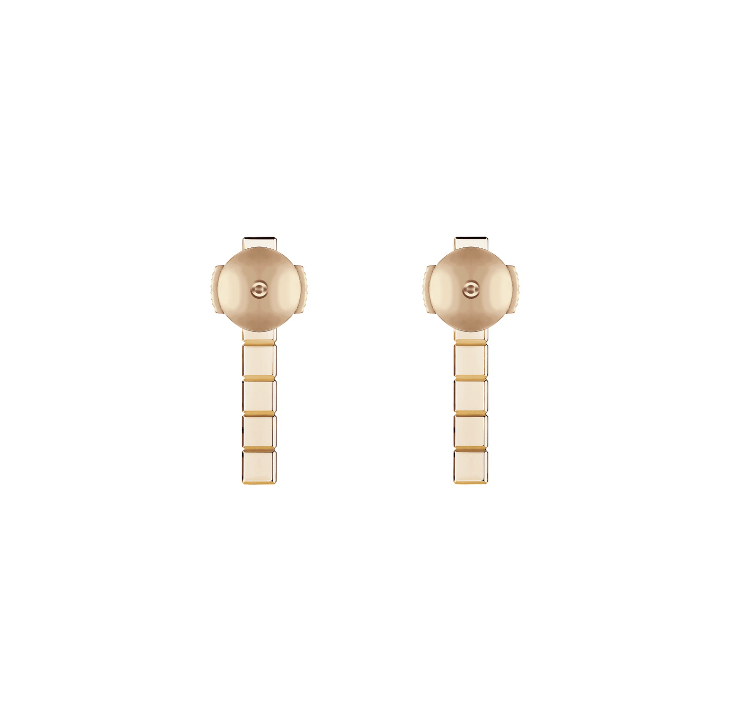 Chopard Ice Cube Pink Gold Diamonds Earrings