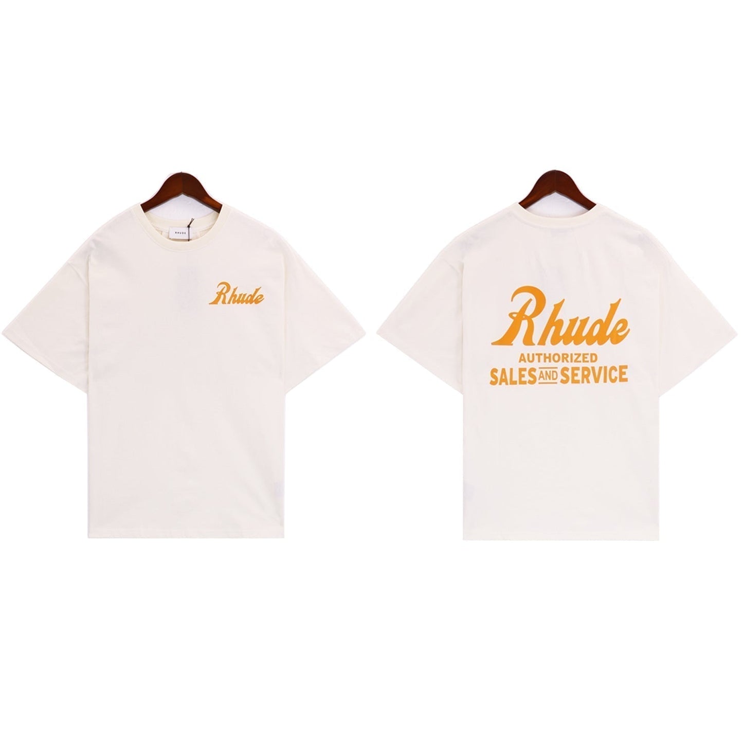 Rhude T-shirt Label Wings Alphabet Earth Print Short Sleeve T-shirt