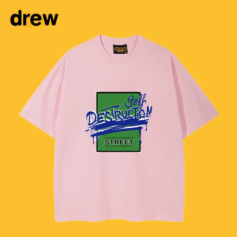 Drew T-shirts Short Sleeve T-shirt Smiley Face Short Sleeve