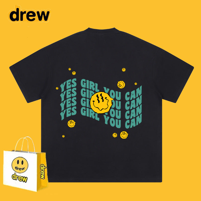 Drew T-shirts Printed Short Sleeve Loose round Neck