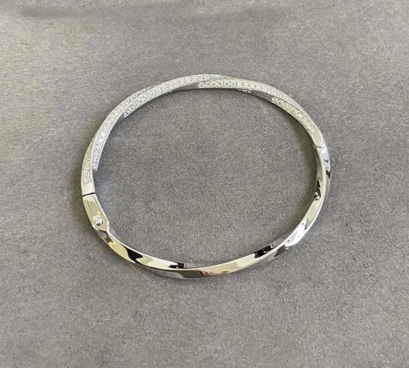 Graff Gra Spiral Cubic Zirconia Paved Bracelet