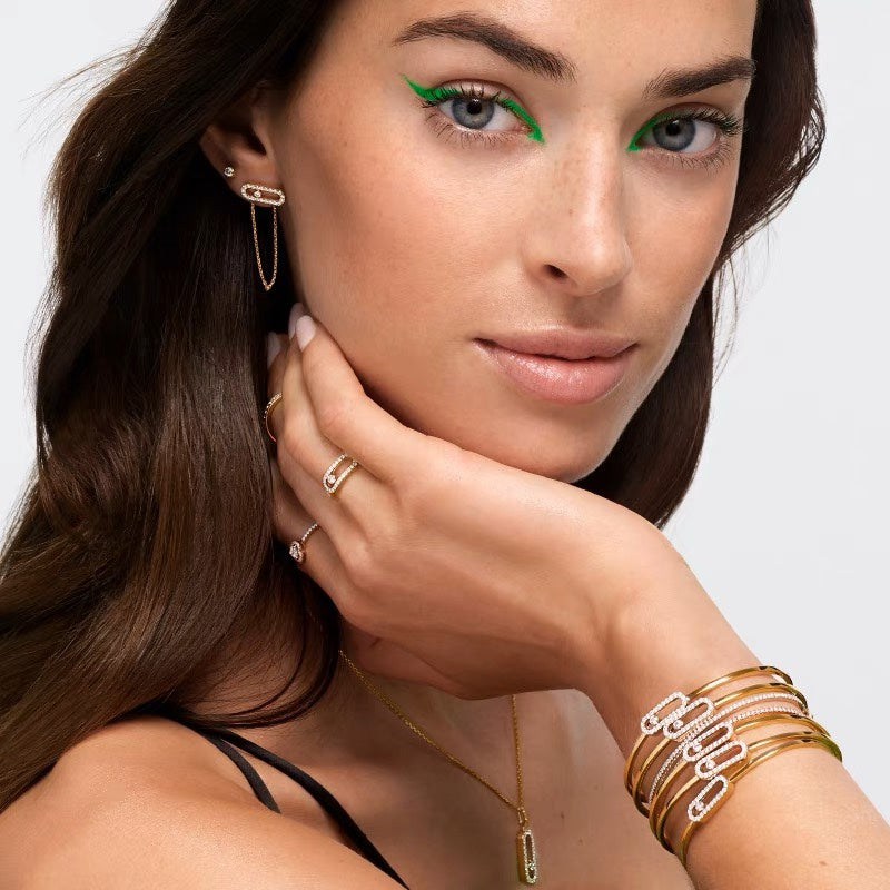 Messika Move Uno Chaine Cubic Zirconia Earrings