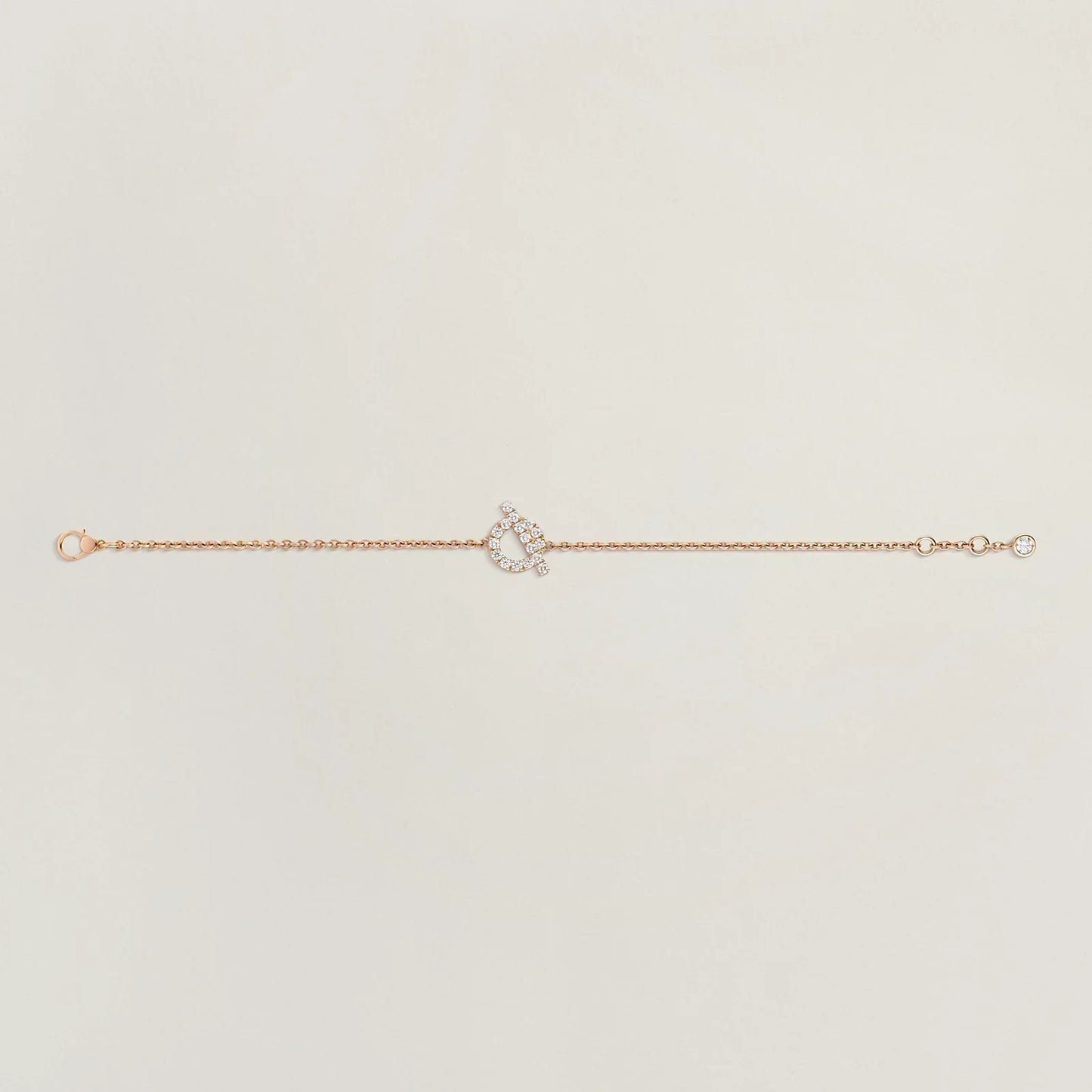 Hermes Finesse Pink Gold Cubic Zirconia Bracelet