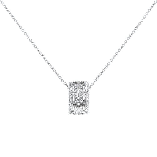 Bvlgari Parentesi Necklace Silver Diamond