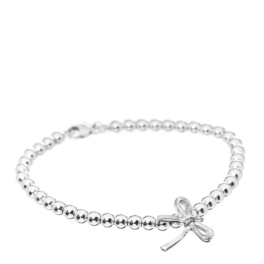 Tiffany Sterling Silver Bow Bead Bracelet