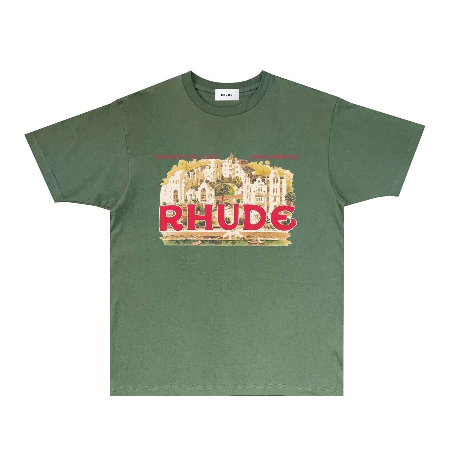 Rhude T-shirts Printed Trendy Pure Cotton