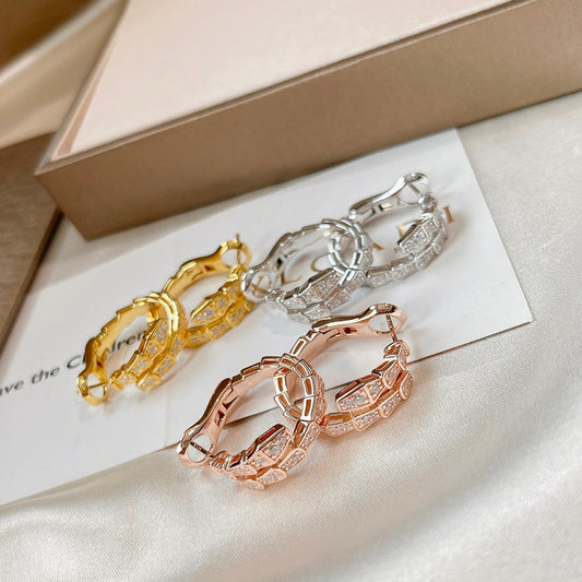 Bvlgari Serpenti Earrings Cubic Zirconia