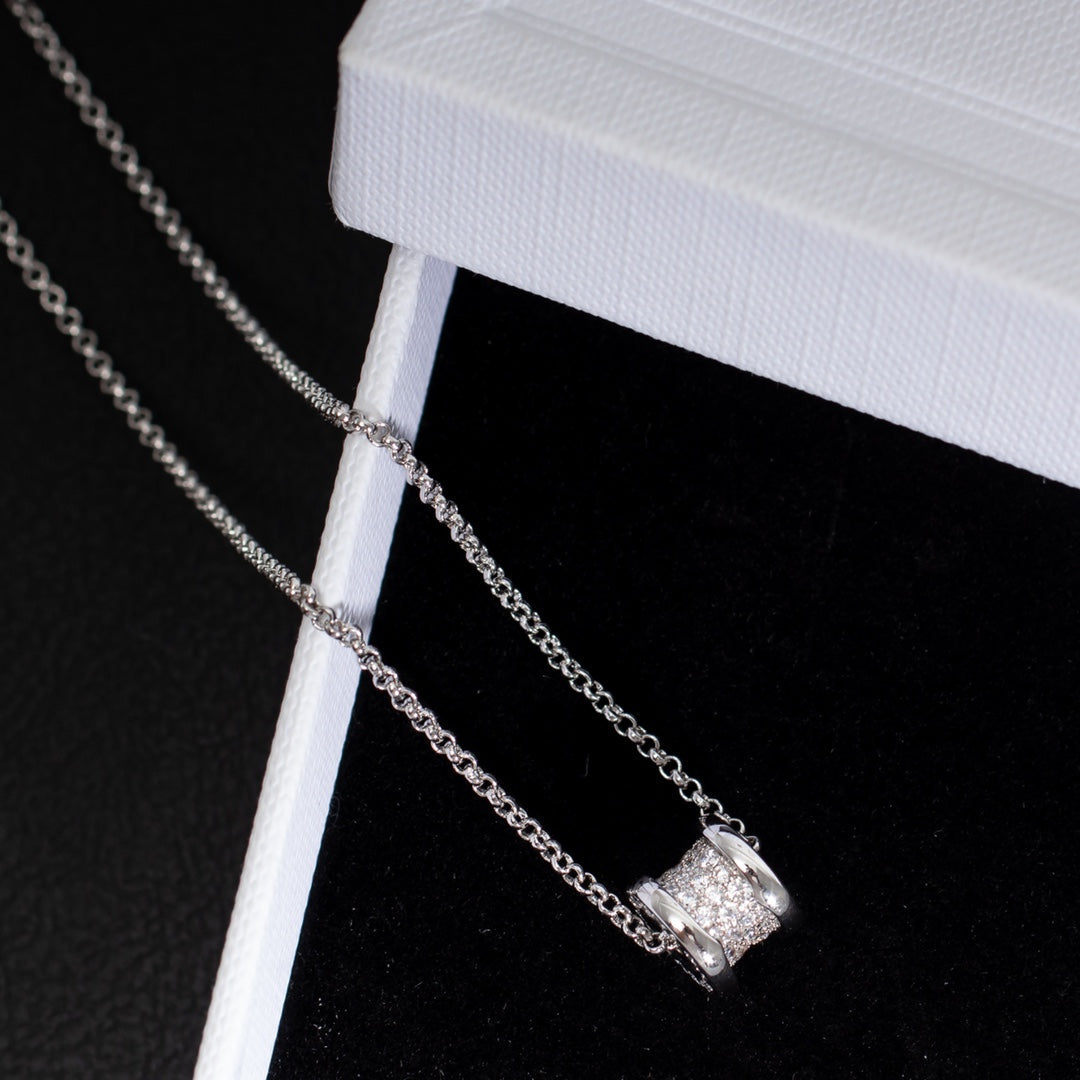 Bvlgari Zero 1 Silver Cubic Zirconia Necklace