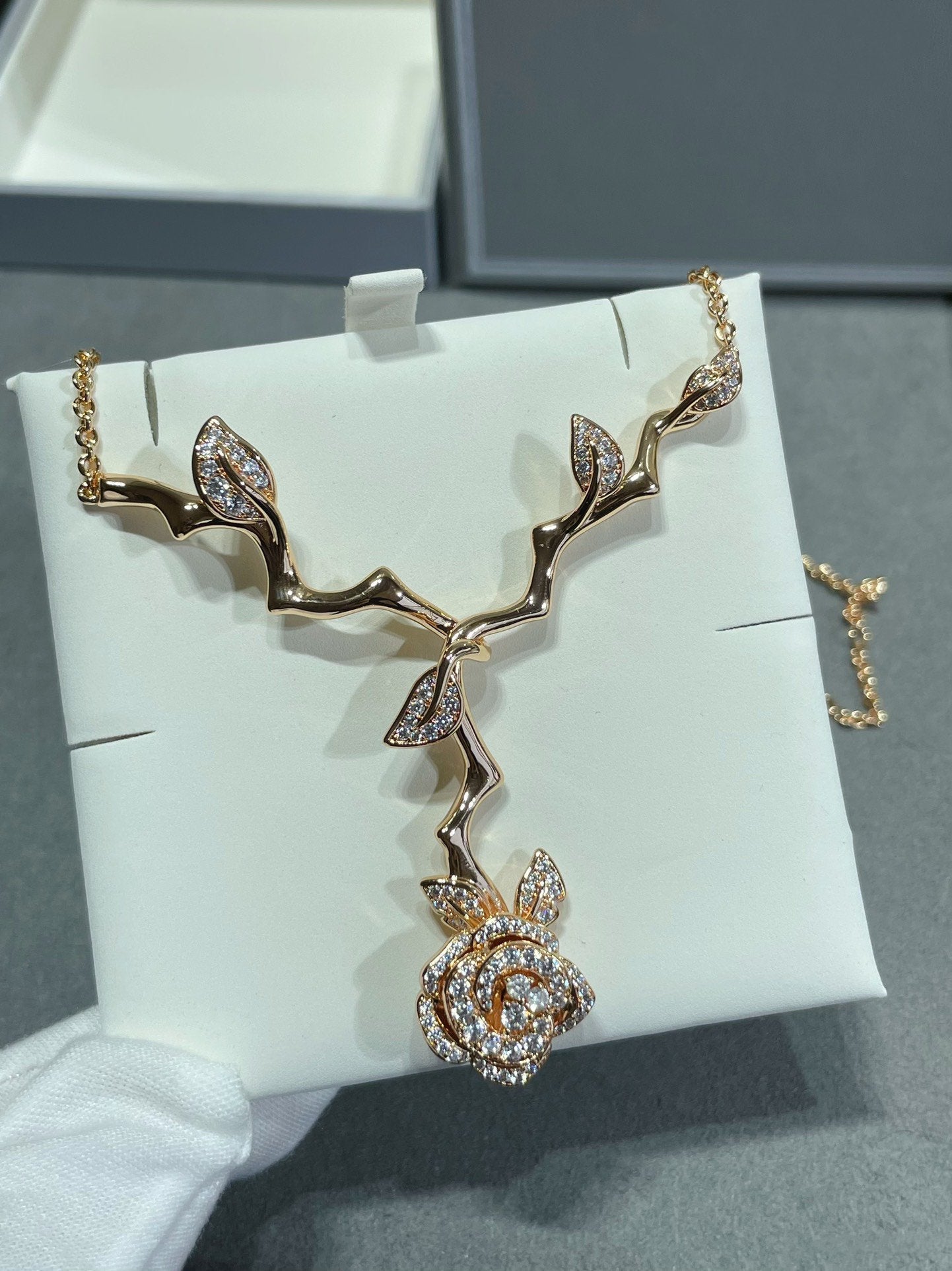 Dior Rose Bagatelle Cubic Zirconia Necklace