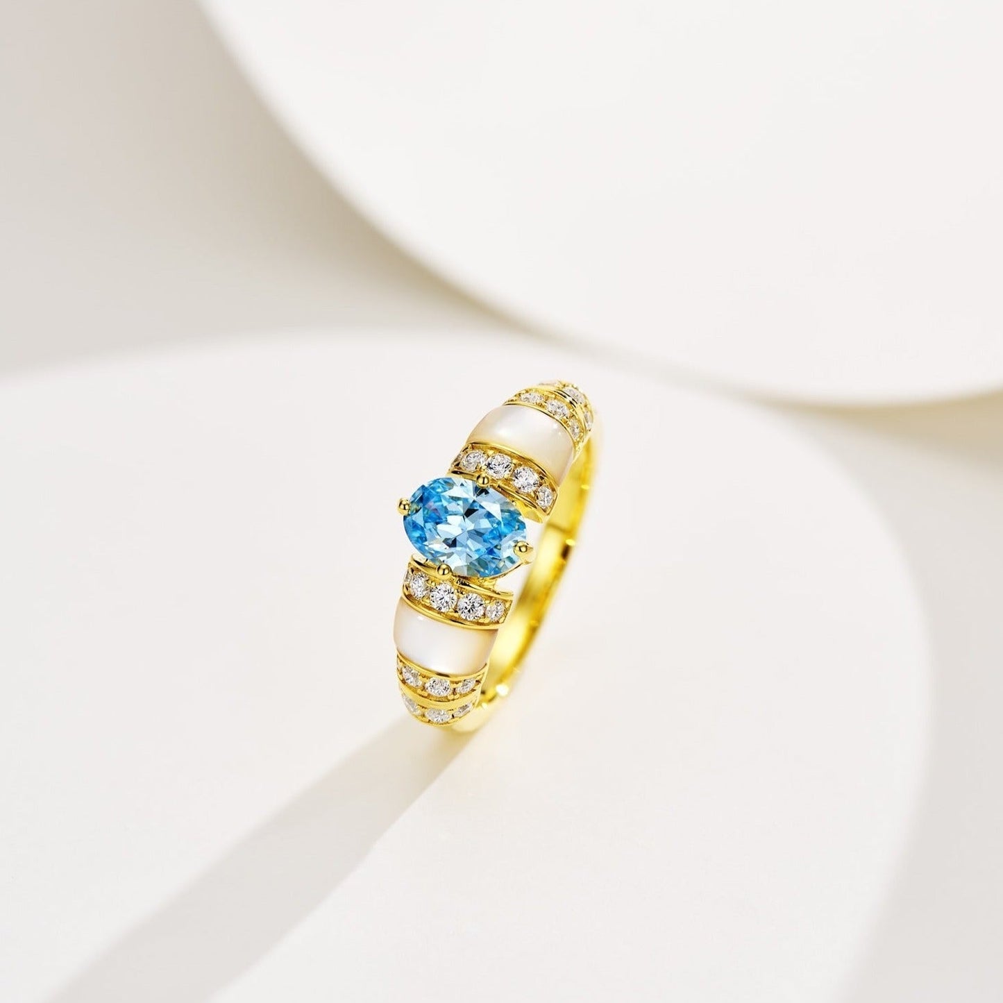 Dior Paraiba Gold Cubic Zirconia Ring