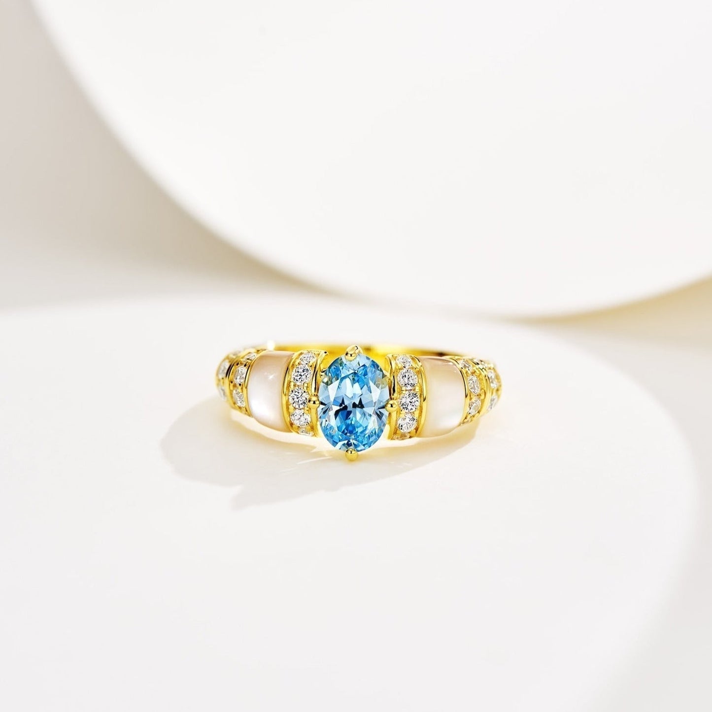 Dior Paraiba Gold Cubic Zirconia Ring