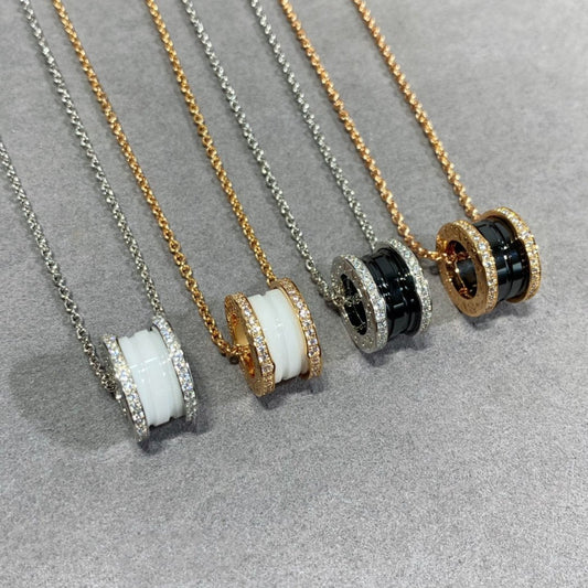 Bvlgari Zero 1 Cubic Zirconia Ceramic Necklace
