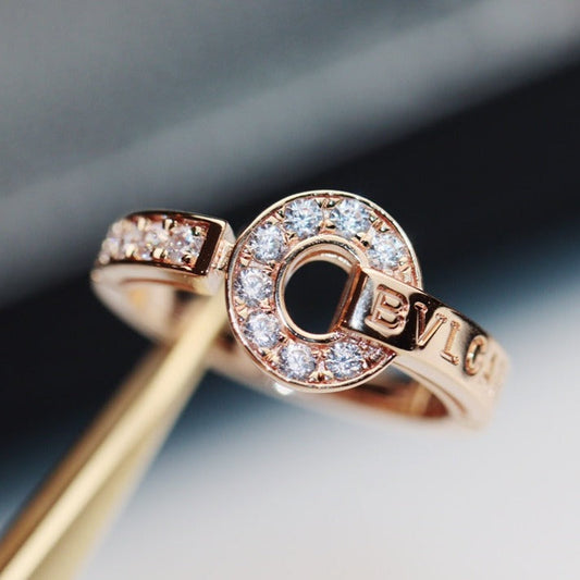 Bvlgari Pink Gold Cubic Zirconia Ring