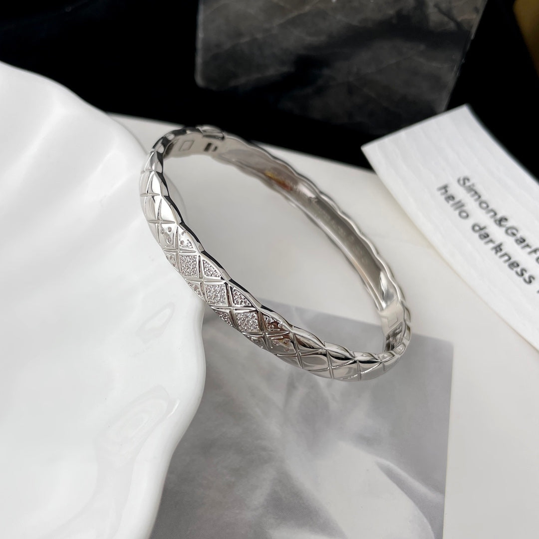 Chanel Crush Bracelet Quilted Cubic Zirconia