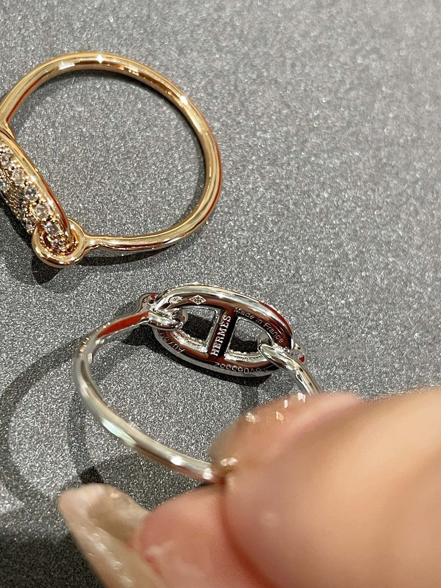 Hermes Ronde Small Cubic Zirconia Ring