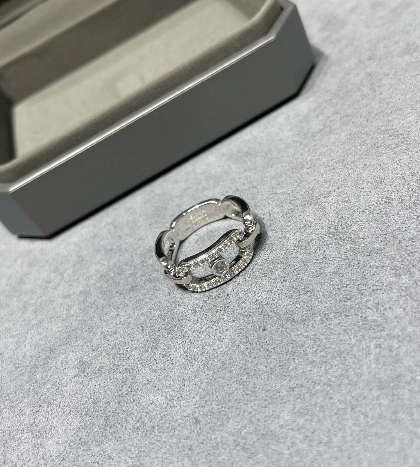 Messika Move Link Cubic Zirconia Paved Ring