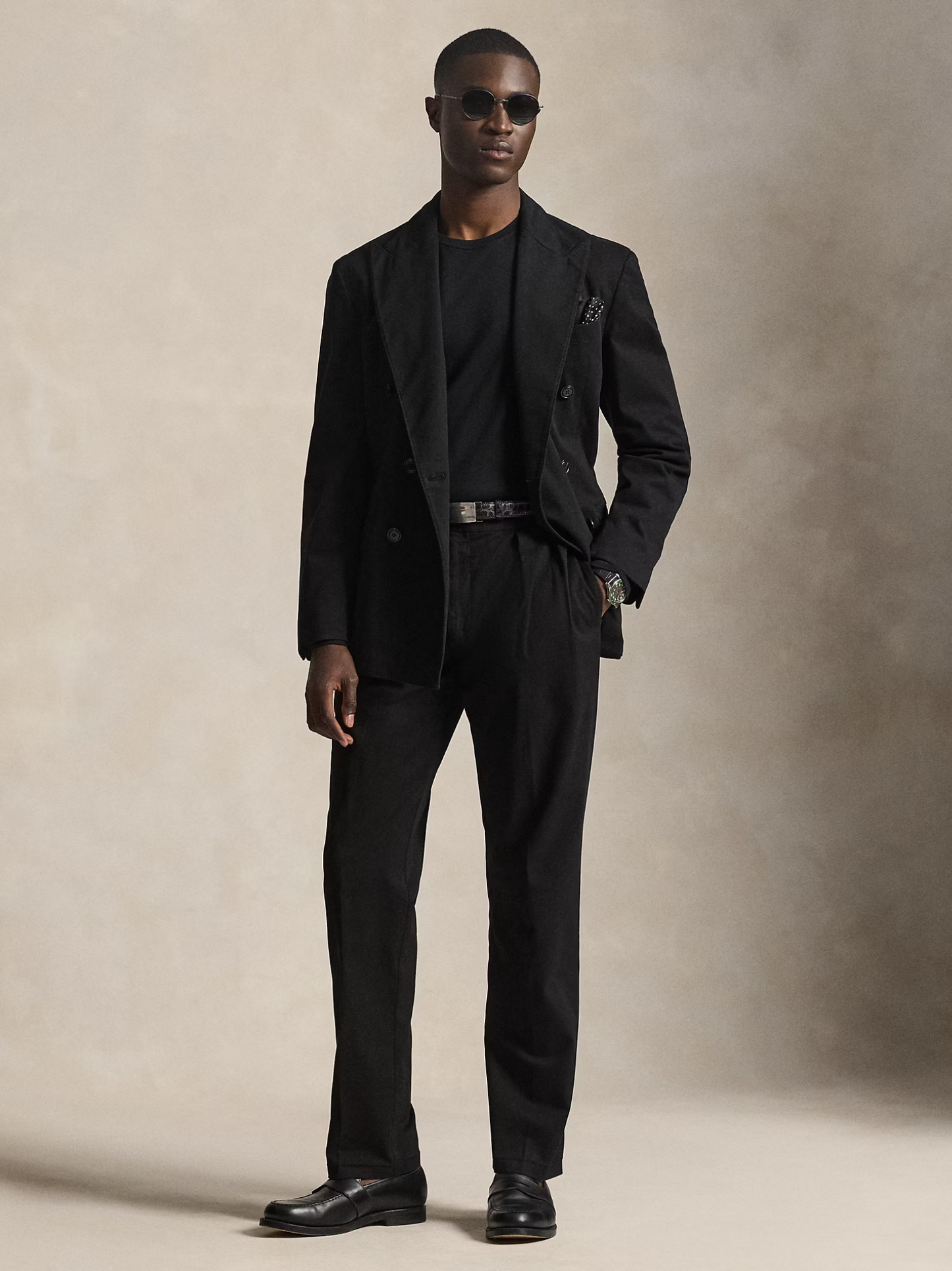 RALPH LAUREN Slim Fit Cotton Jumper Polo Black