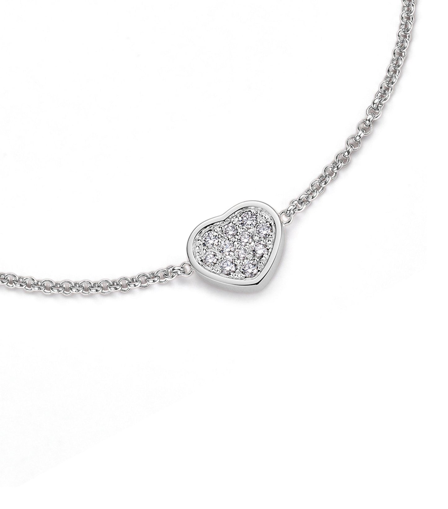 Chopard Happy Heart Silver Bracelet Cubic Zirconia