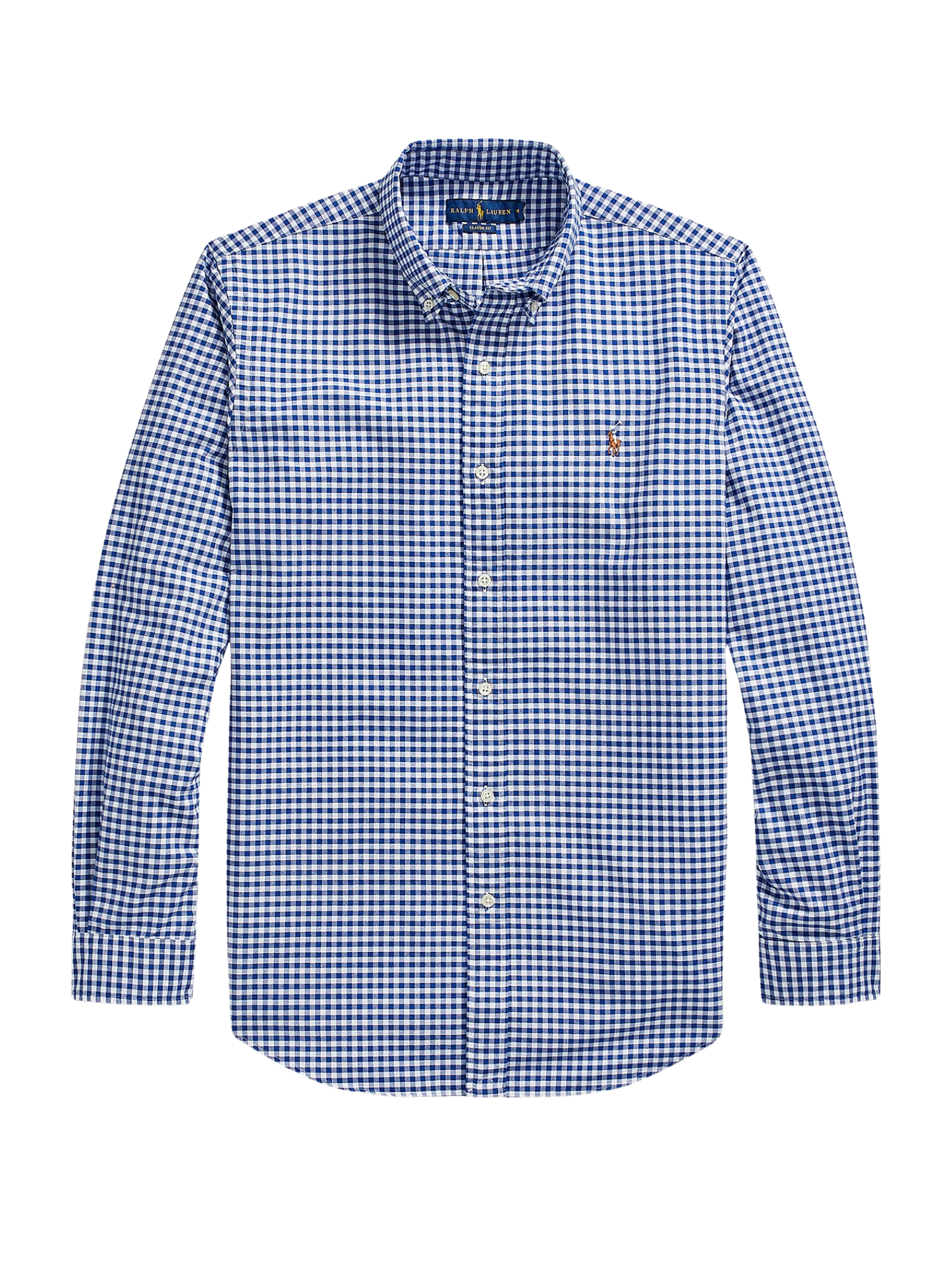 RALPH LAUREN Custom Fit Oxford Shirt Blue/White Gingham