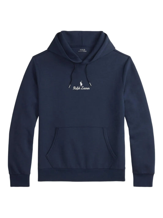 RALPH LAUREN Logo Double-Knit Hoodie Aviator Navy