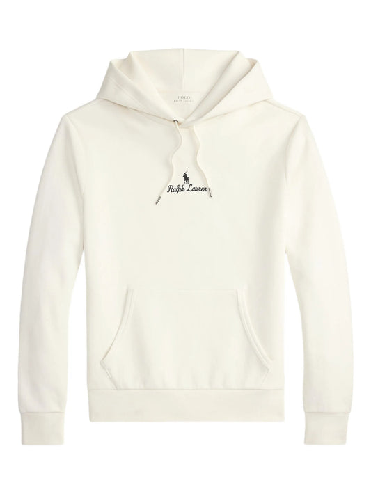 RALPH LAUREN Logo Double-Knit Hoodie White