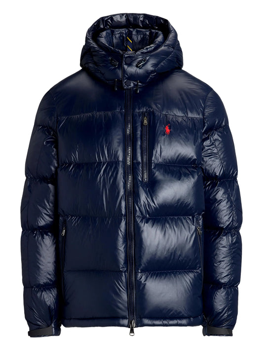 RALPH LAUREN Gorham Hooded Puffer Jacket Shiny Navy
