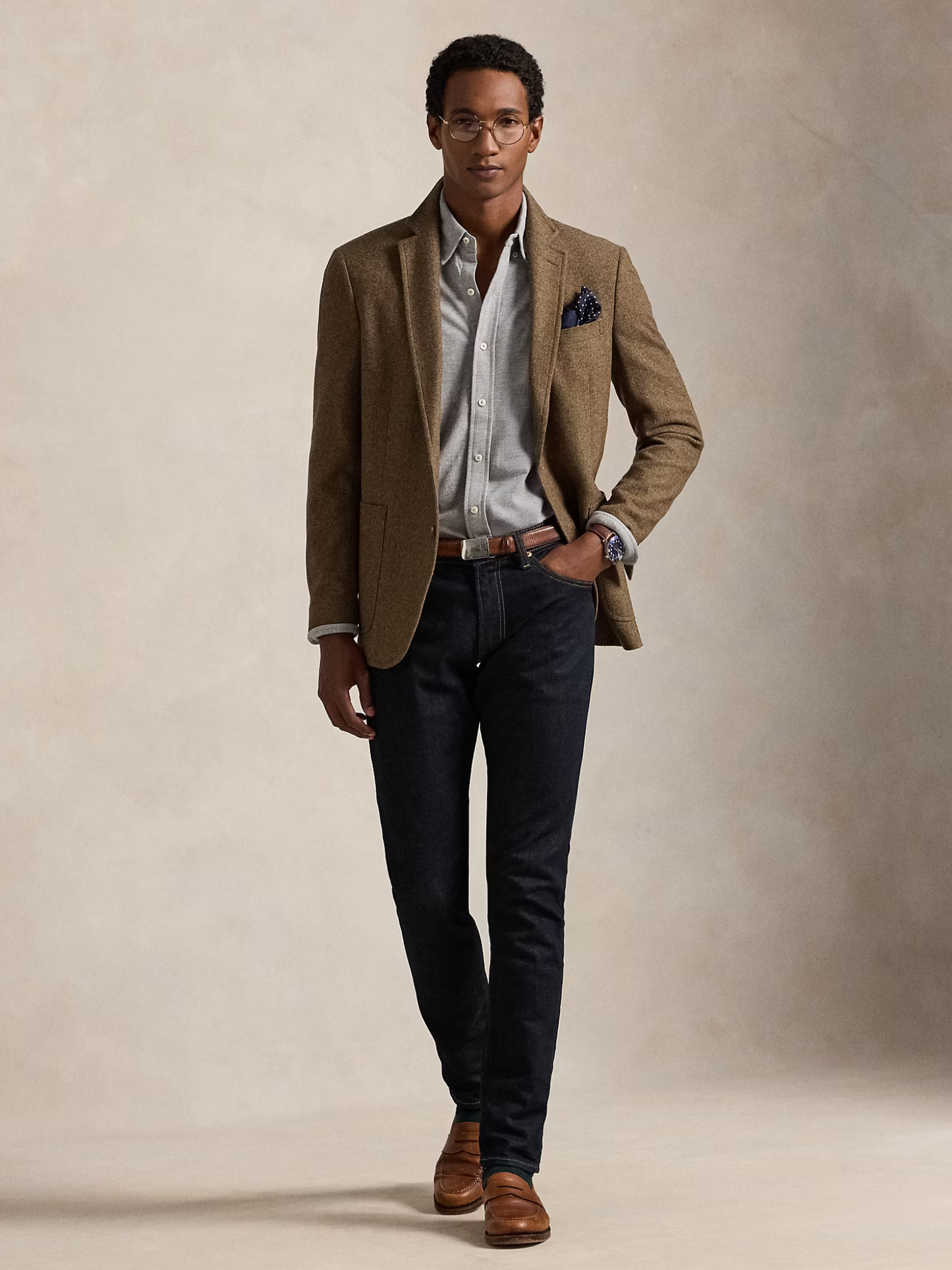RALPH LAUREN Featherweight Mesh Shirt Andover Heather