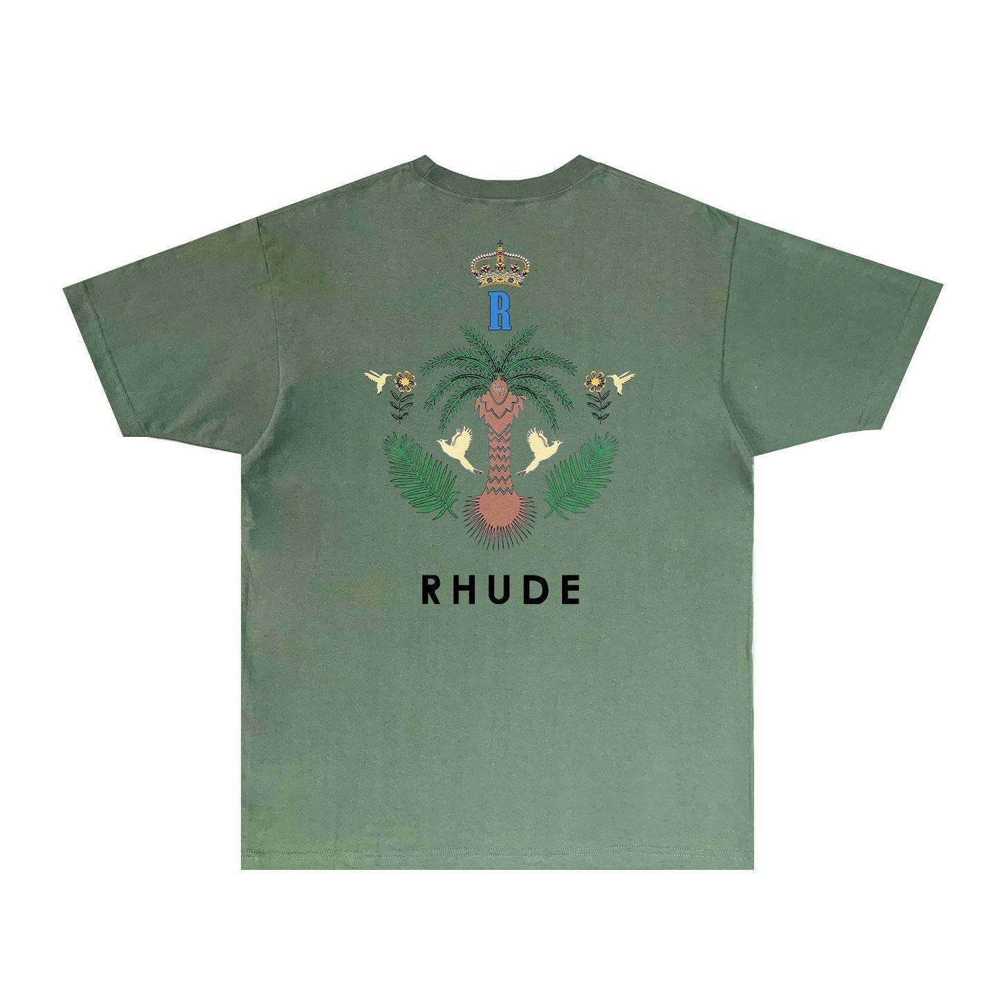 Rhude T-shirts Printed Trendy Pure Cotton