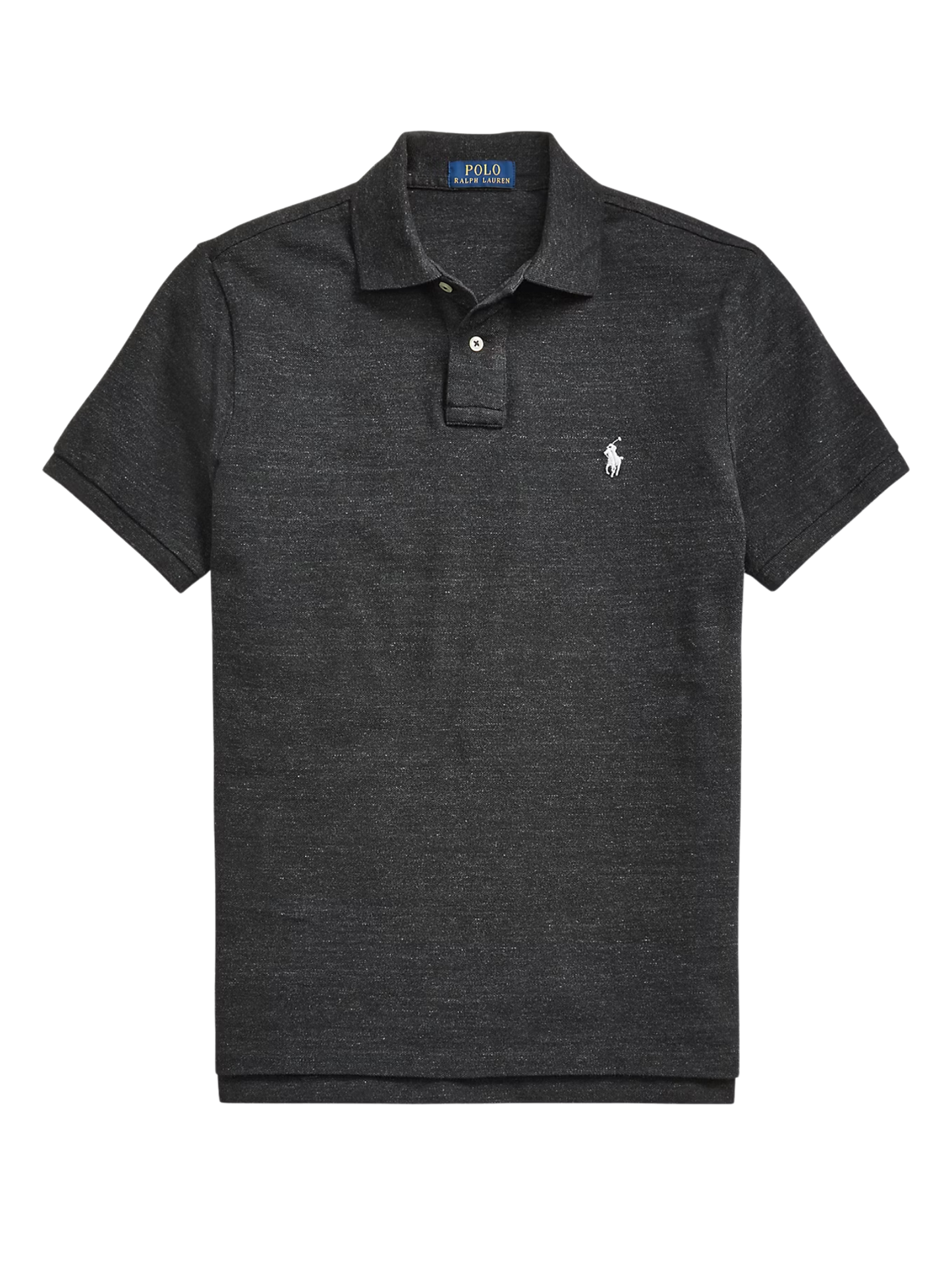 RALPH LAUREN The Iconic Mesh Polo Shirt Black Marl Heather