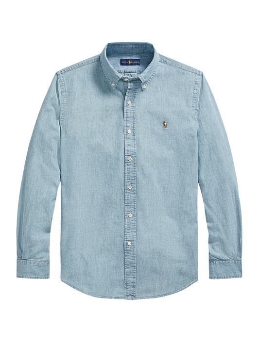 RALPH LAUREN Custom Fit Chambray Shirt Chambray