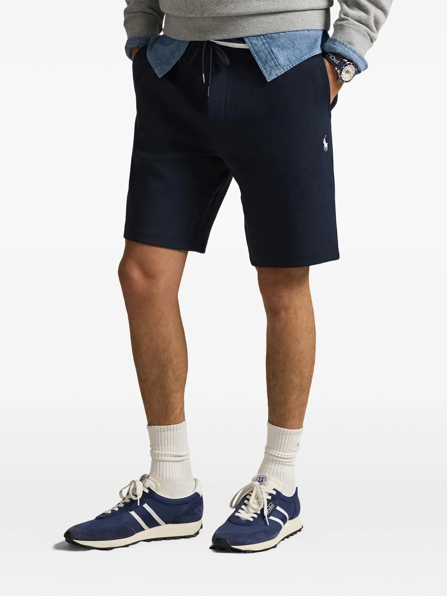 RALPH LAUREN Double-Knit Shorts Navy