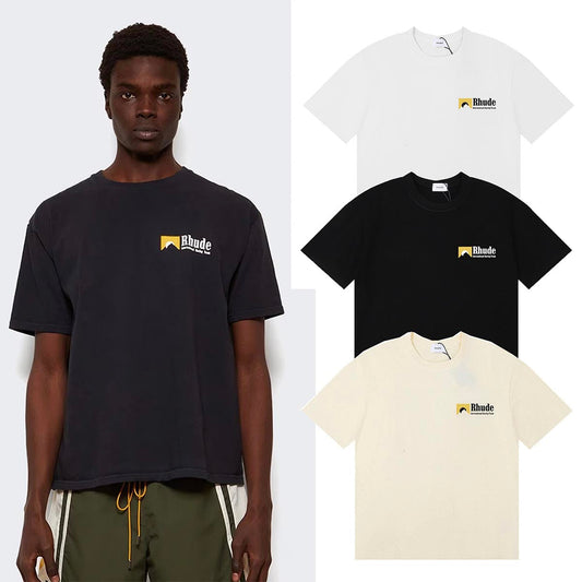 Rhude T-shirts International Racing Team Simple Cotton Short Sleeve Men and Women