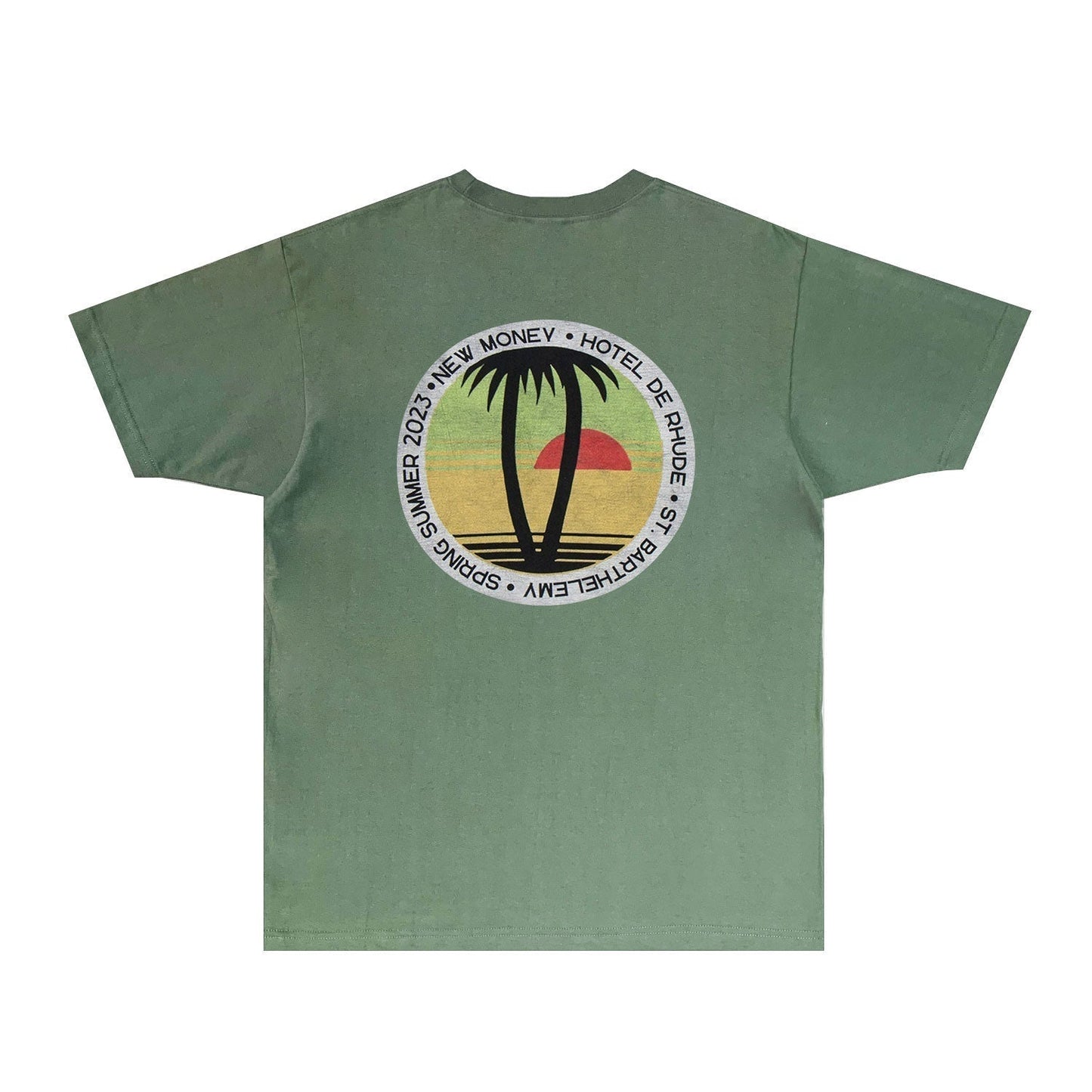 Rhude T-shirts Printed Trendy Pure Cotton