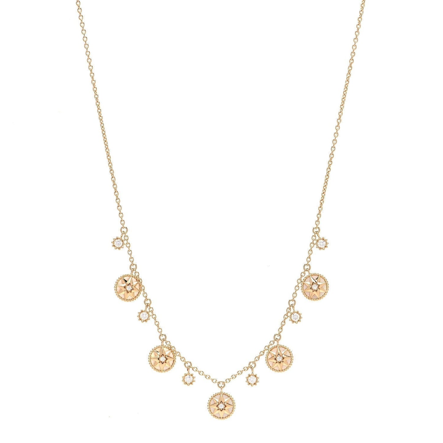 Dior Rose Vents 5 Motif Necklace
