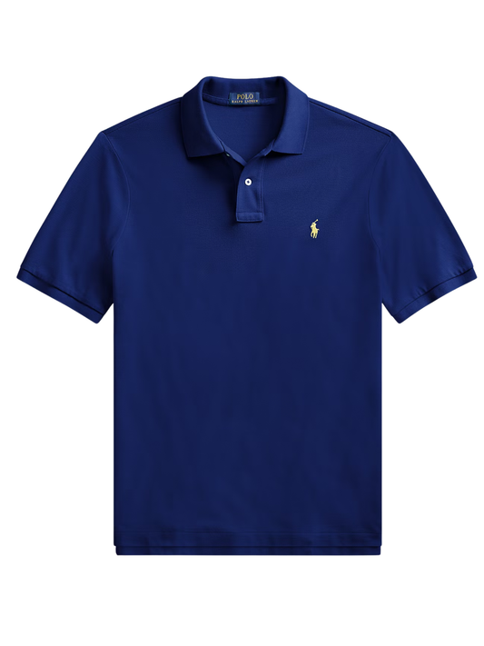 RALPH LAUREN The Iconic Mesh Polo Shirt Autumn Royal/Yellow