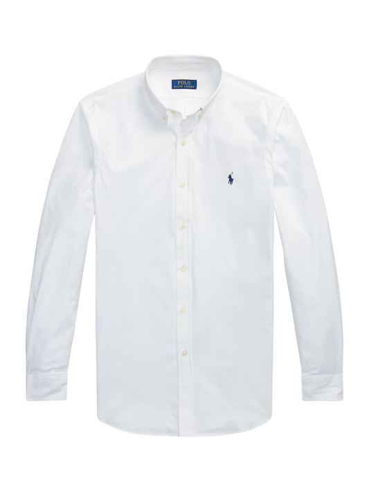 RALPH LAUREN Slim Fit Stretch Poplin Shirt White