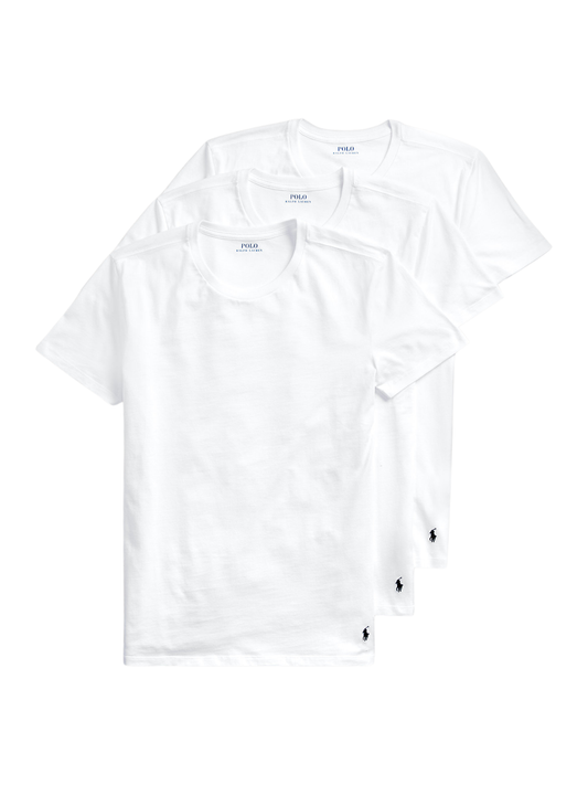 RALPH LAUREN Slim Crewneck 3-Pack T-shirts White