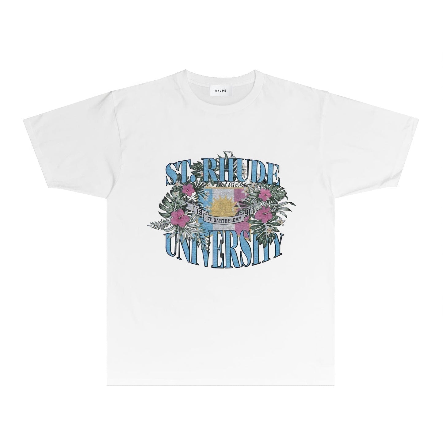 Rhude T-shirts Printed Trendy Pure Cotton