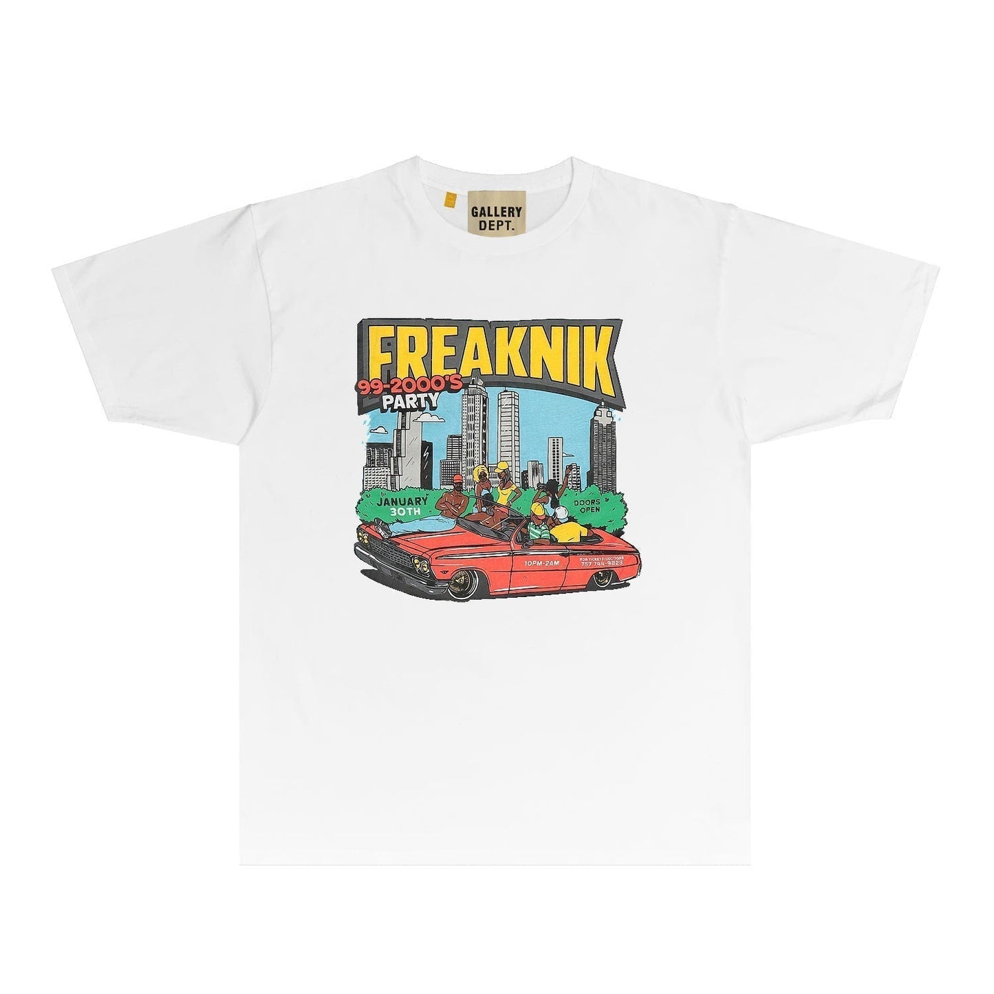 Gallery Dept T Shirt Retro Printed Loose Short-Sleeved Shirt
