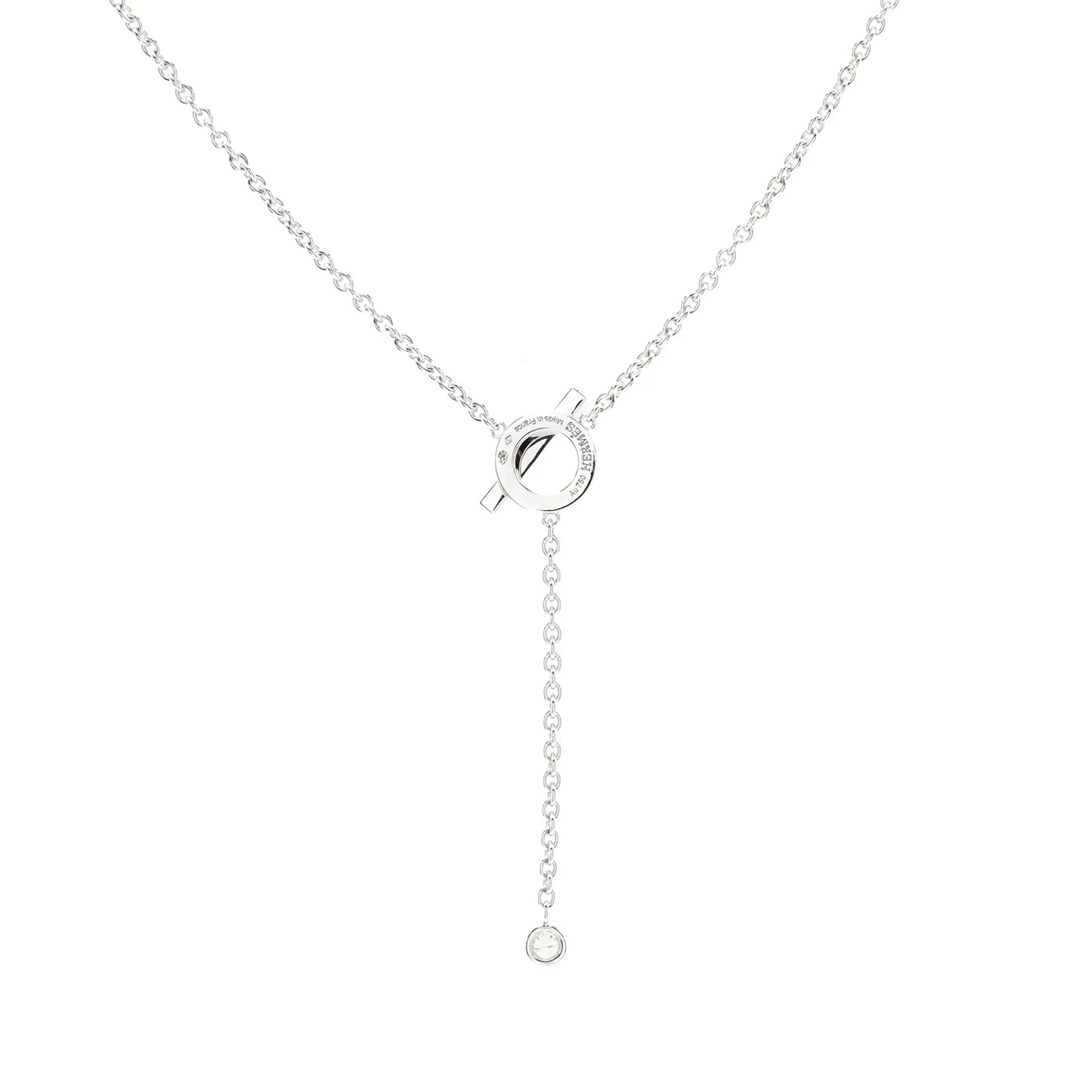 Hermes Finesse Silver Cubic Zirconia Necklace