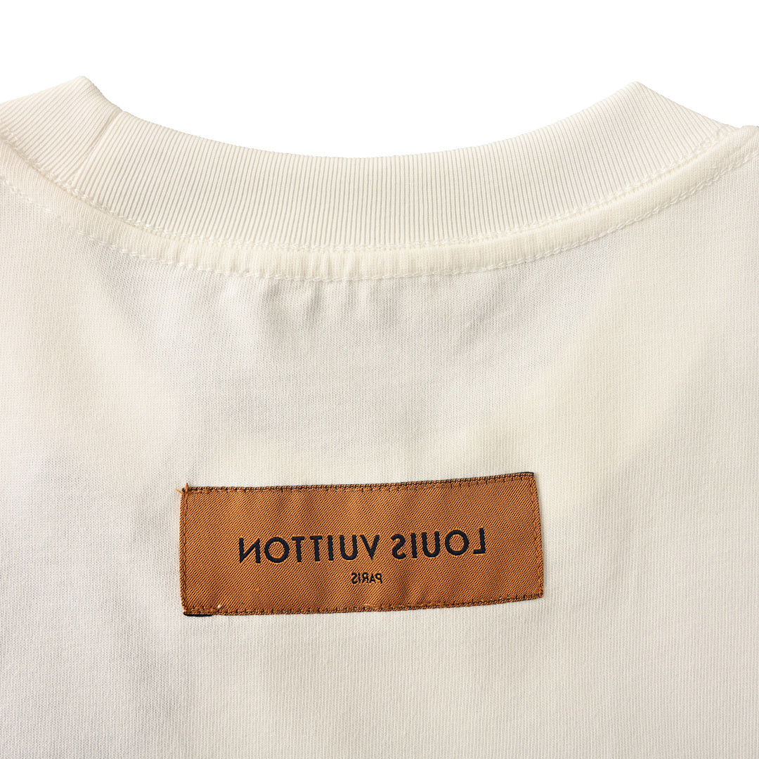 Louis Vuitton Gradient Shoulder-Letter Short-Sleeve T-Shirt