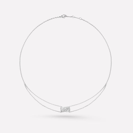 Chanel Crush Silver Cubic Zirconia Necklace