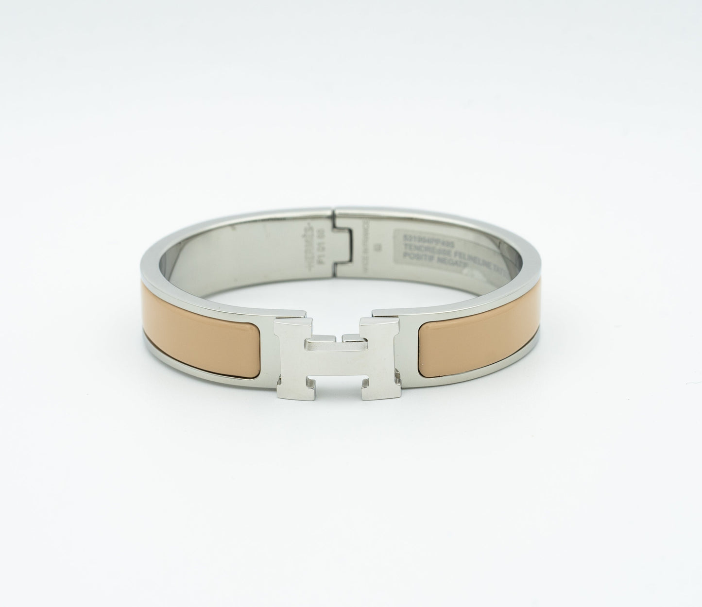 Hermes H Elegant Beige Bracelet