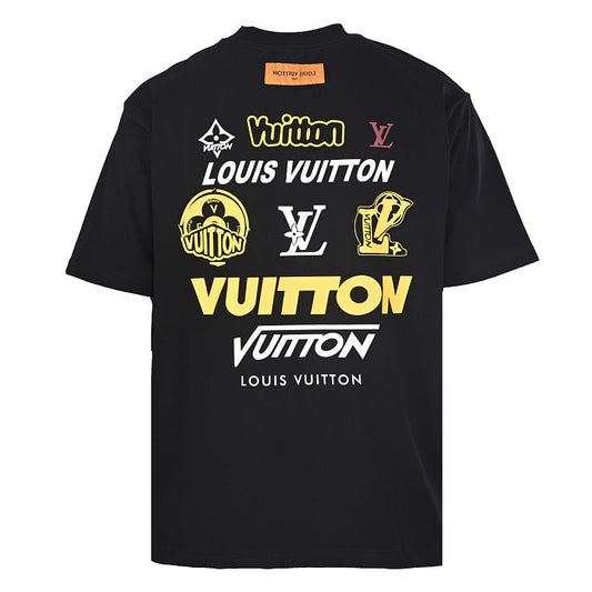 Louis Vuitton Crewneck Short-Sleeve T-Shirt with Front and Back Logo Print
