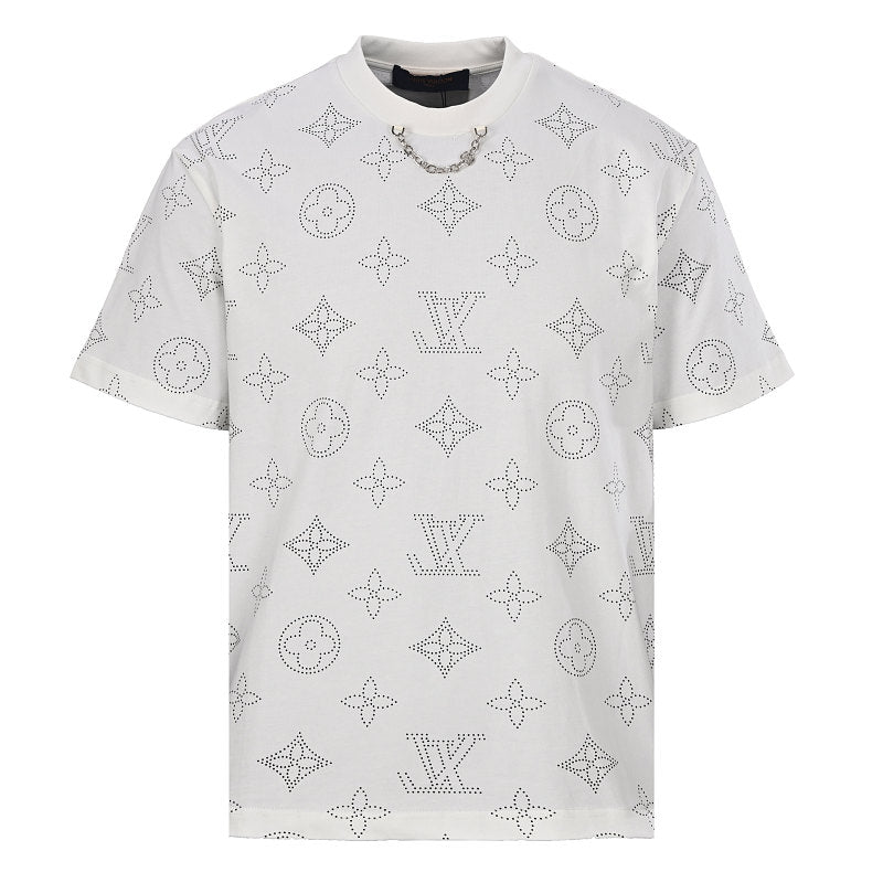 Louis Vuitton All-Over Chain Print Short-Sleeve T-Shirt