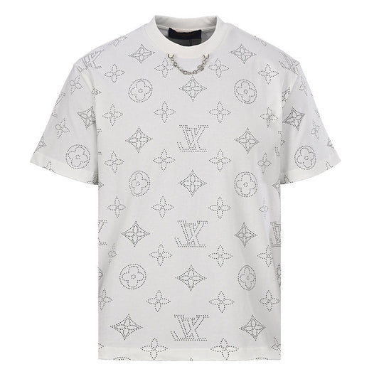 Louis Vuitton All-Over Chain Print Short-Sleeve T-Shirt