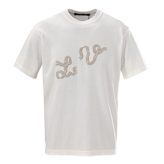 Louis Vuitton Rope-Embroidered Short-Sleeve Knit T-Shirt