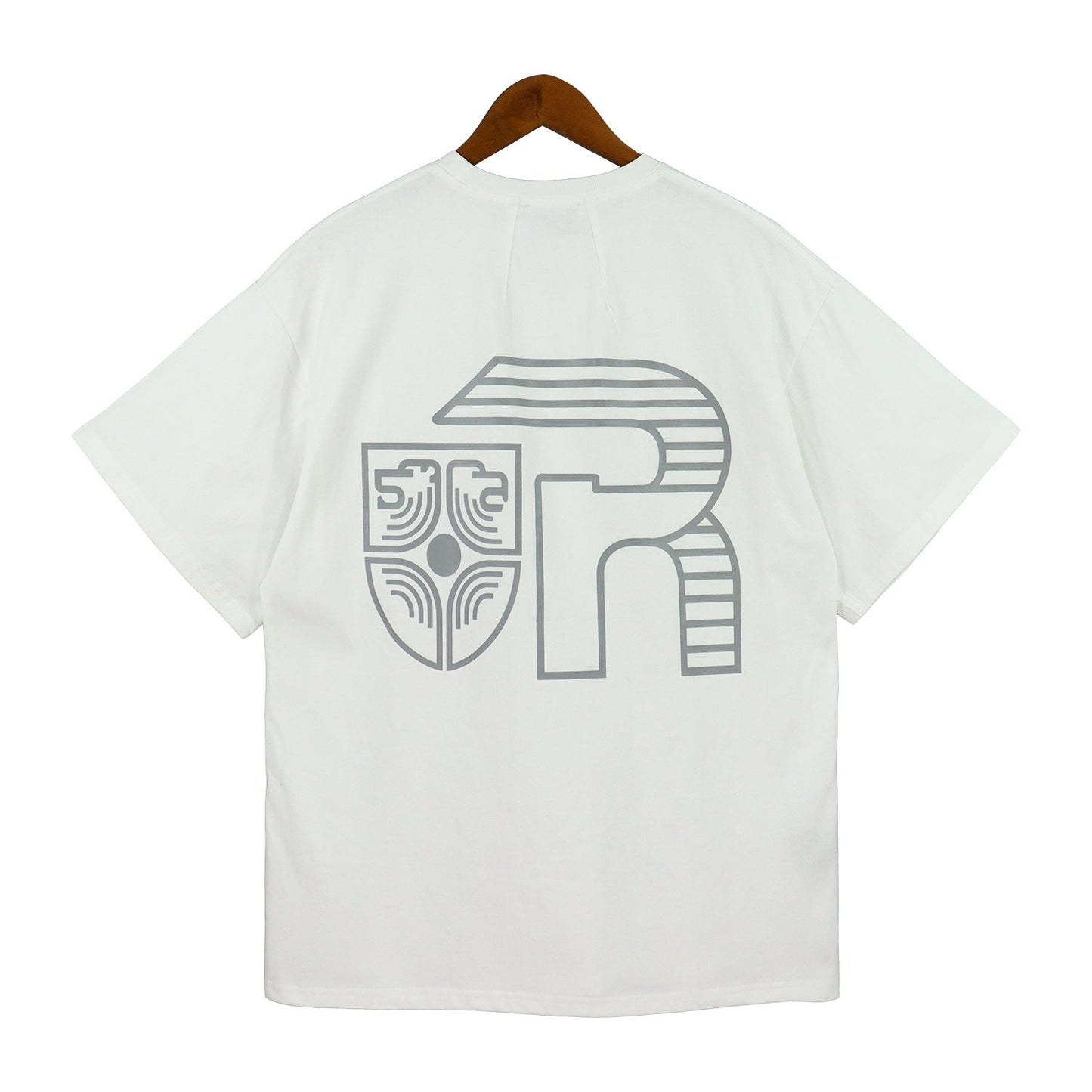 Rhude T-shirt Micro Label Letter Logo Line Pattern Short Sleeve T-shirt Loose