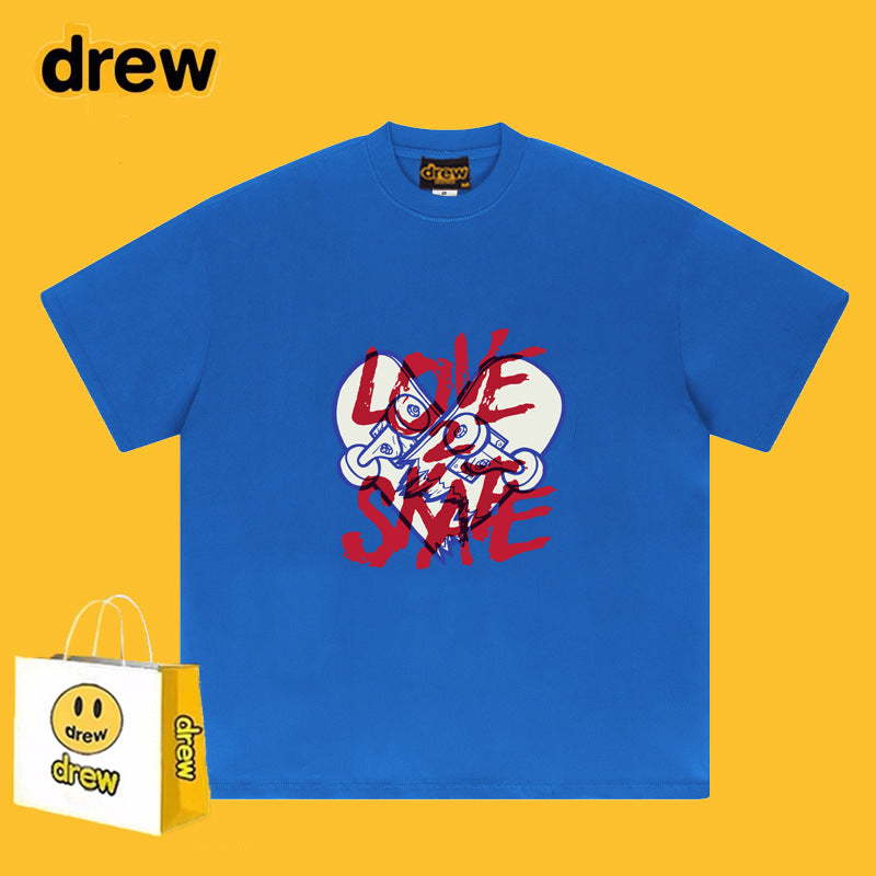 Drew T-shirts Cotton Short Sleeve Short Sleeve T-shirt Loose