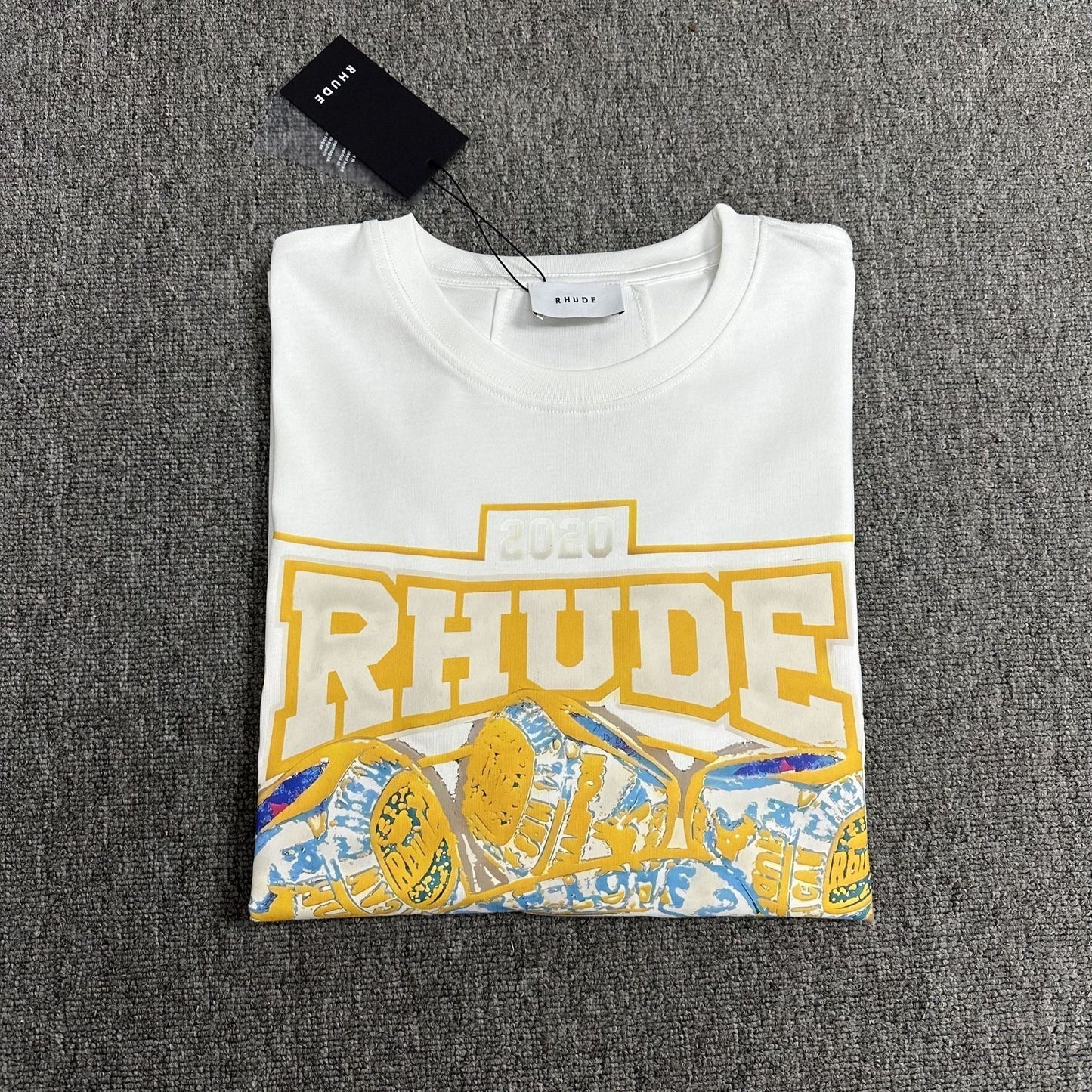 Rhude T-shirt Micro Label Champion Ring Printed Short Sleeve T-shirt